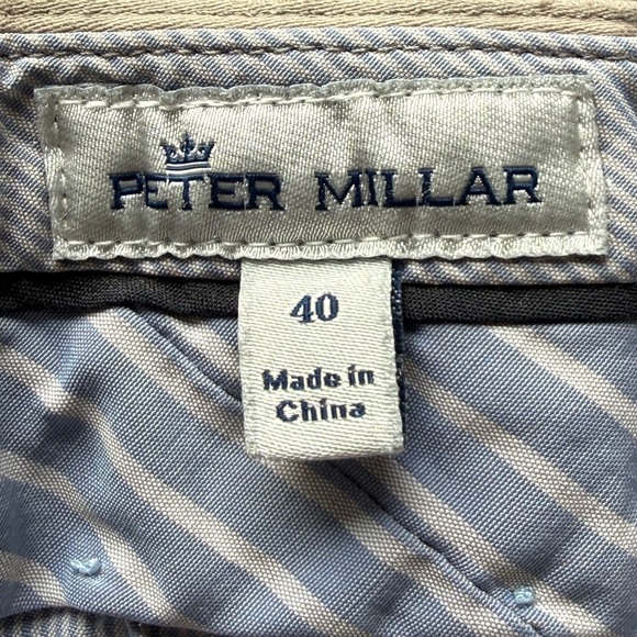 Peter Millar Crown Shop Mens 40x27 Tan Khaki 5 Pocket Pants ME0B39 - Picture 9 of 11
